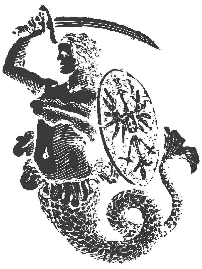 Mermaid outline background texture